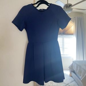 TOPSHOP Fit & Flare Navy Dress - sz 4